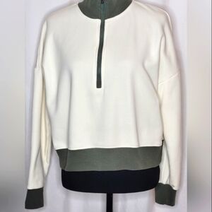 Fabletics Catarina Mock Neck Half Zip Pullover Sweatshirt - Size M